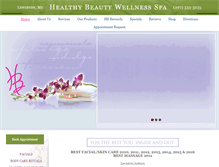 Tablet Screenshot of healthybeautywellnessspa.com